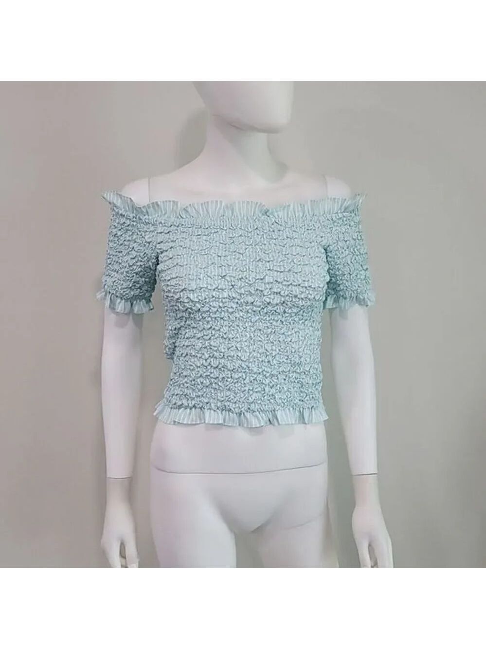 Petersyn Kinsey Smocked Off the shoulder top